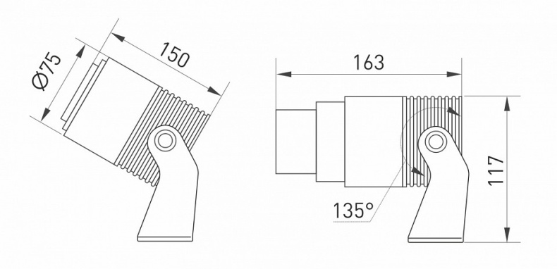 Настенно-потолочный прожектор Arlight Ray 032562 - 2