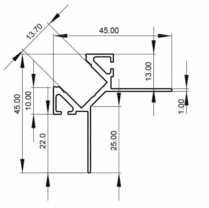 Профиль накладной Deko-Light EV-02-12 975381 - 2
