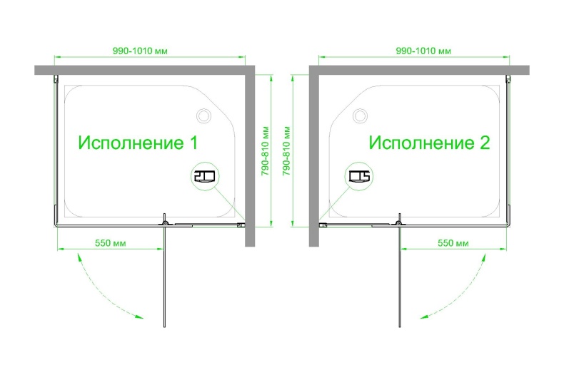 Душевой уголок Royal Bath HPVD 80х100 профиль черный стекло матовое RB1080HPVD-C-BL - 3