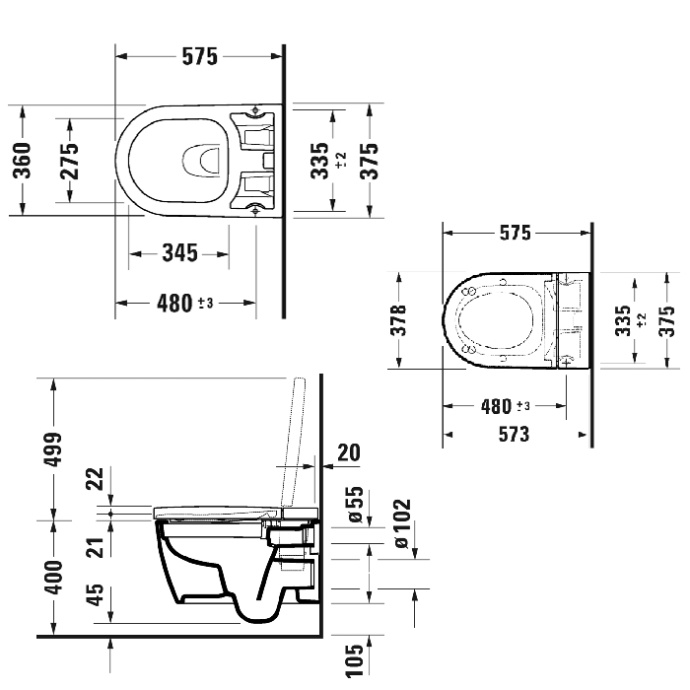 Duravit DuraSystem А2 Клавиша смыва стеклянная, сенсорная с ИК-датчиком, 229,8х157 мм, двойной смыв, цвет: стекло белое WD5003012000 - 1