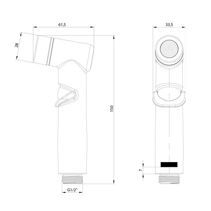 Лейка для гигиенического душа Lemark  LM8140GM - 1