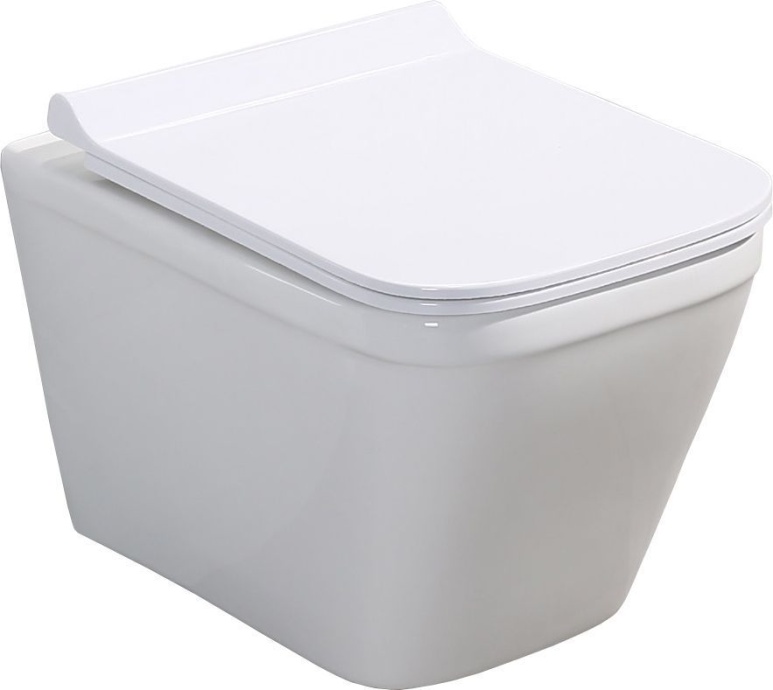 Унитаз подвесной BelBagno Dory BB522ACHR безободковый, с сиденьем микролифт BB2138SC - 0