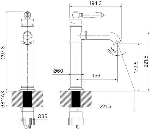 Смеситель Iddis Oxford OXFSB01i01 для раковины - 2