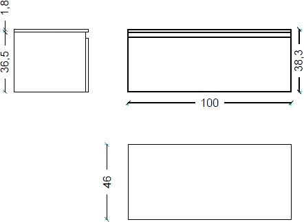 Тумба Armadi Art Vallessi UNO-S 100 подвесная светлое дерево 897-100-L - 1