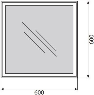 Зеркало BelBagno SPC-GRT-600-600-LED-BTN - 3