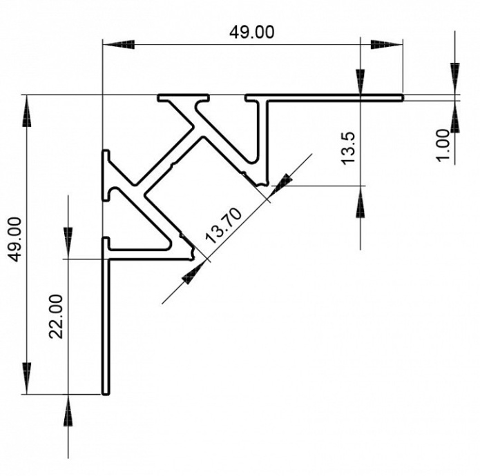 Профиль накладной Deko-Light EV-01-12 975371 - 2