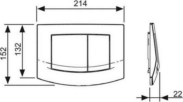 Кнопка смыва TECE Ambia 9240226 хром - 2
