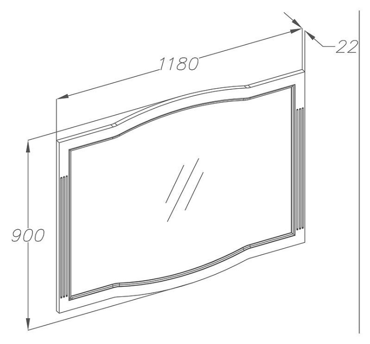 Зеркало Opadiris Лаура 120 белое с патиной Z0000009325 - 2