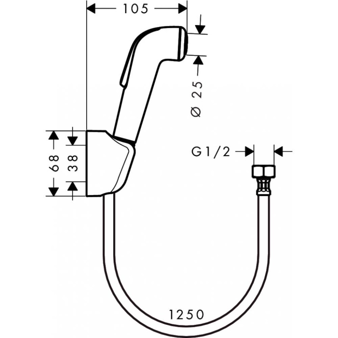 Гигиенический душ Hansgrohe Logis Loop 71247000 со смесителем - 3