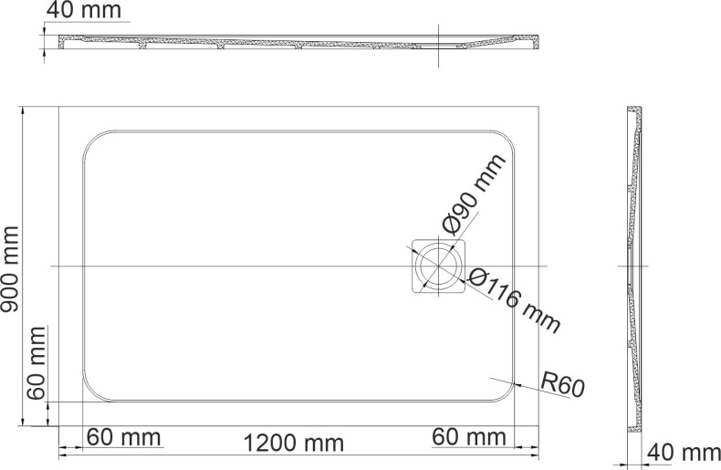 Поддон для душа Wasserkraft Rhin 44T07 120x90 - 1