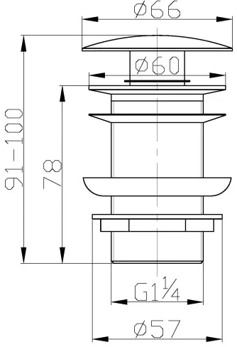 Донный клапан для раковины BelBagno черный  BB-SC-NERO - 2