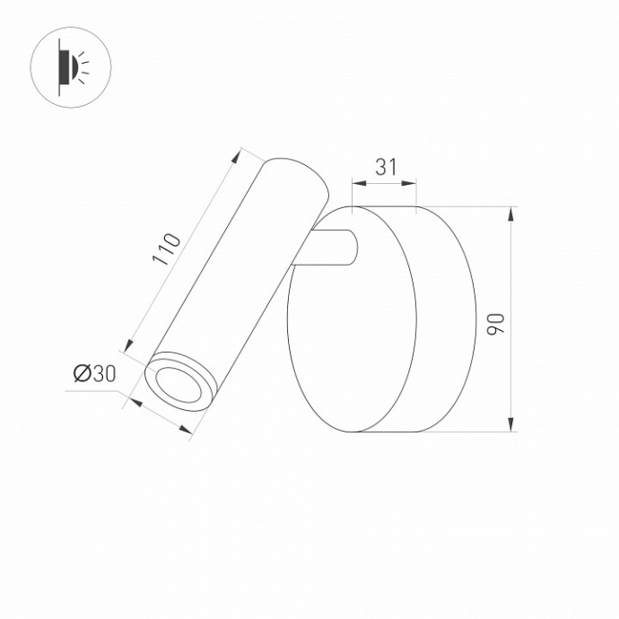 Светодиодный спот Arlight SP-Bed-NB-R90-3W Warm3000 034060 - 2