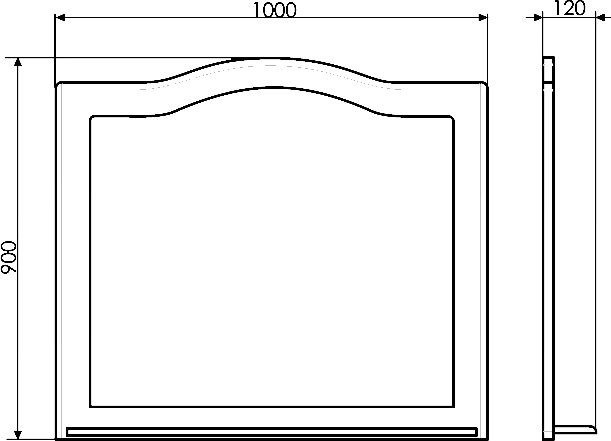 Зеркало Comforty Монако 100 00004136986 - 2