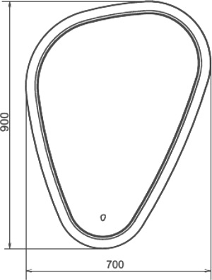 Зеркало Comforty Олеандр 70, с подсветкой 00-00001264 - 3