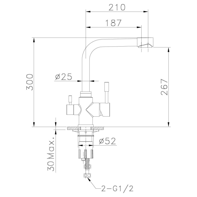 Смеситель для кухонной мойки Lemark Expert хром  LM5061S - 1