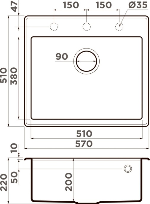 Мойка кухонная Omoikiri Tedori 57 платина 4993987 - 2