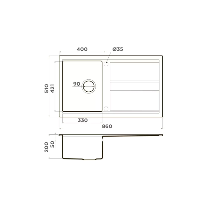 Мойка кухонная Omoikiri Kitagawa Artceramic/leningrad grey  4993807 - 1