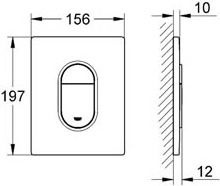 Кнопка смыва Grohe Arena Cosmopolitan 38844P00 хром матовый - 11
