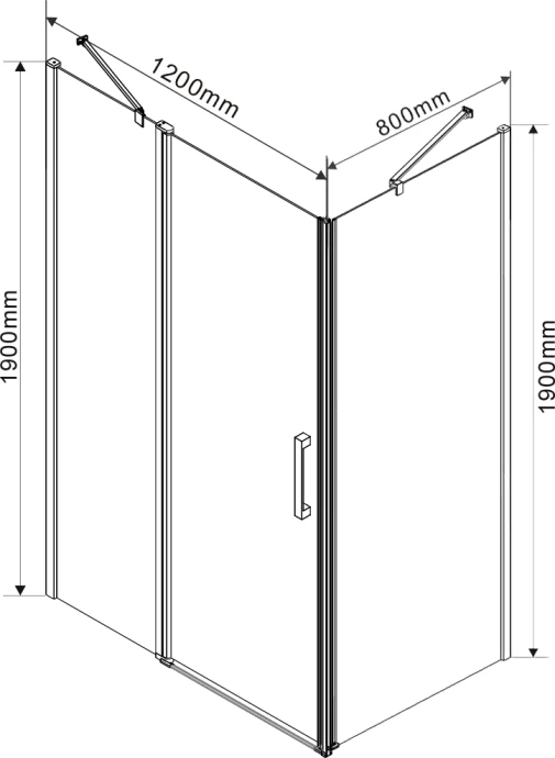 Душевая дверь Vincea Orta 120 хром стекло прозрачное VDP-1O120CL - 2