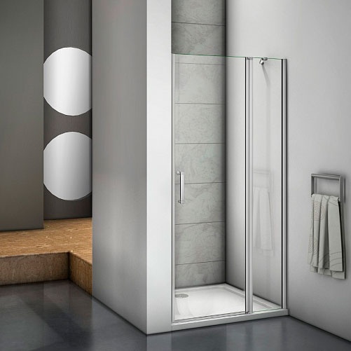 Душевая дверь в нишу Good Door Mokka WTW-130-C-WE 130 см c магнитным профилем - 0