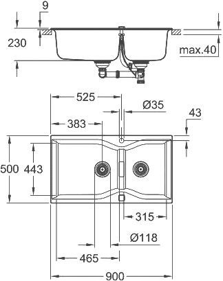 Мойка кухонная Grohe K700 31658AT0 - 3