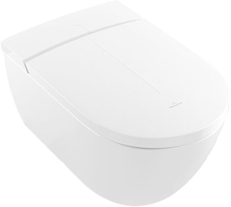 Унитаз подвесной Villeroy & Boch Viclean V0E100R1 альпийский белый, с функцией биде - 0