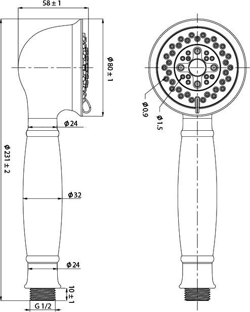 Лейка для душа бронза IDDIS Oldie  OLD3F01i18 - 5