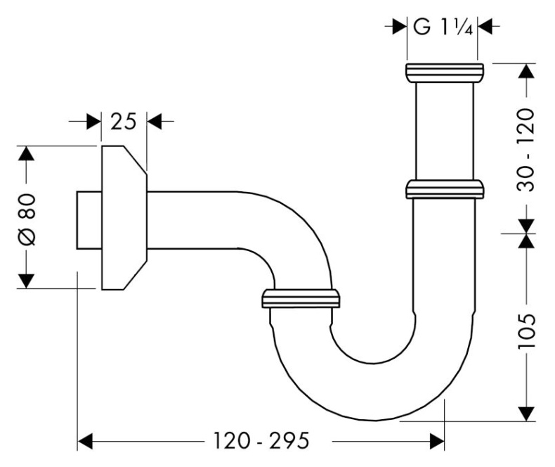 Сифон для раковины Hansgrohe 53010000 - 2