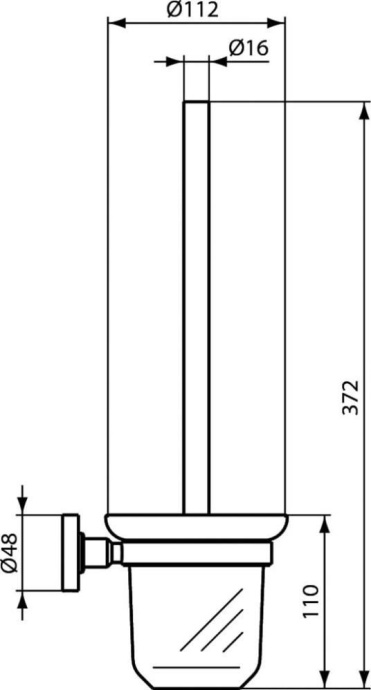 Ершик для унитаза Ideal Standard Iom черный, матовый  A9119XG - 3