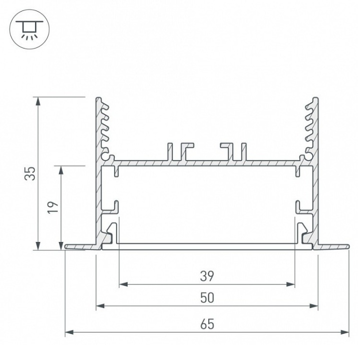 Коннектор T-образный Arlight SL-Linia65-F 030128 - 1