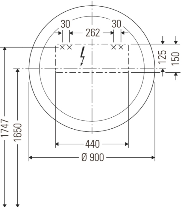 Зеркало круглое Duravit Happy D.2 Plus HP7481G0000 - 6