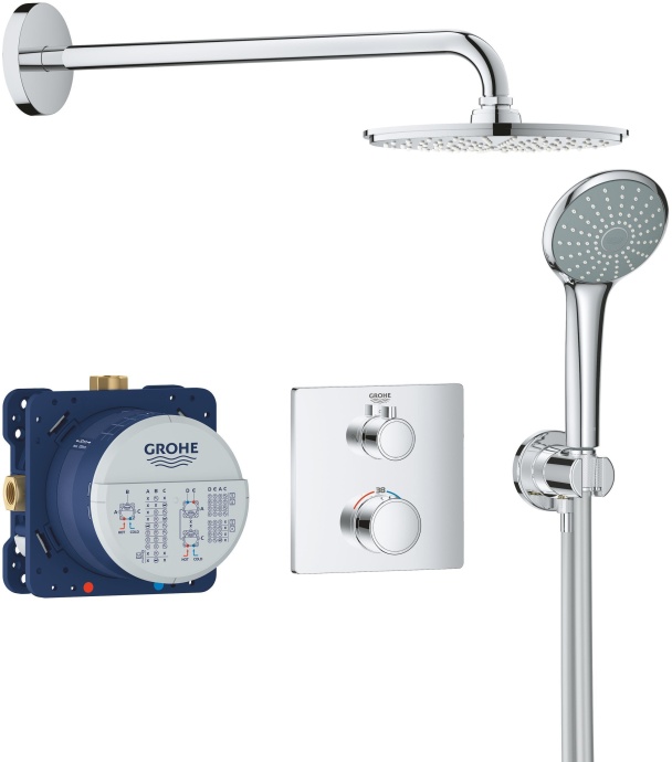 Душевой комплект Grohe Grohtherm 34734000 С ВНУТРЕННЕЙ ЧАСТЬЮ, с термостатом - 0