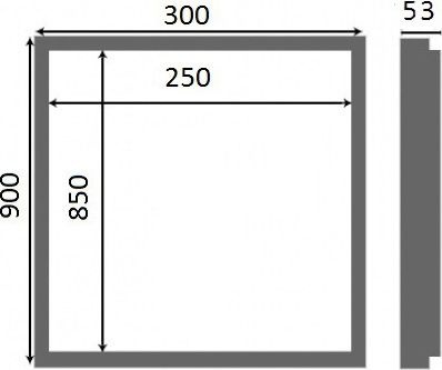 Люк настенный Люкер AL-KR 90x30 - 11