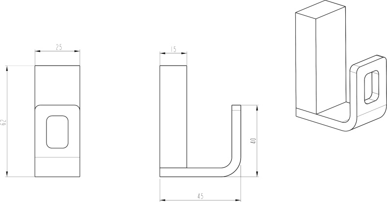 Крючок Boheme Q 10946-CR-B Сhrome & Black - 1