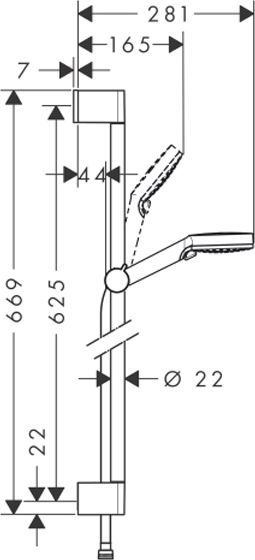 Душевой гарнитур Hansgrohe Crometta Vario 650 26532400 - 4