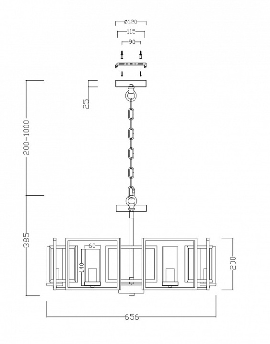 Подвесная люстра Maytoni Bowi H009PL-06G - 2