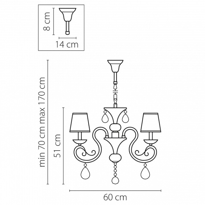 Подвесная люстра Osgona Ricerco 693062 - 2