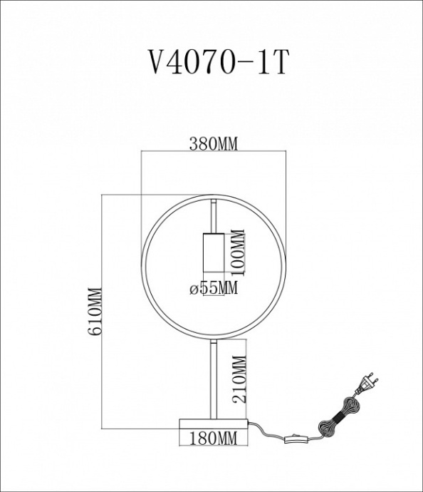 Настольная лампа декоративная Moderli Nasty V4070-1T - 1