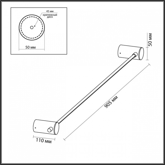 Настенный светодиодный светильник Odeon Light Dalia 4396/8WL - 2