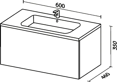 Комплект мебели Sanvit Кубэ-1 60 белый глянец - 4