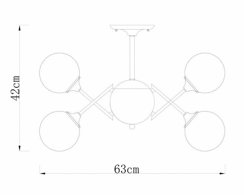Потолочная люстра Arte Lamp Fobos A2704PL-9SG - 1