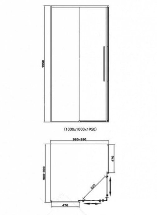 Душевой уголок RGW Stilvoll SV-31G 100х100 профиль золото стекло прозрачное 32323100-16 - 2