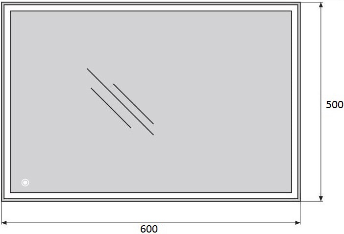 Зеркало BelBagno SPC-GRT-500-600-LED-TCH - 3