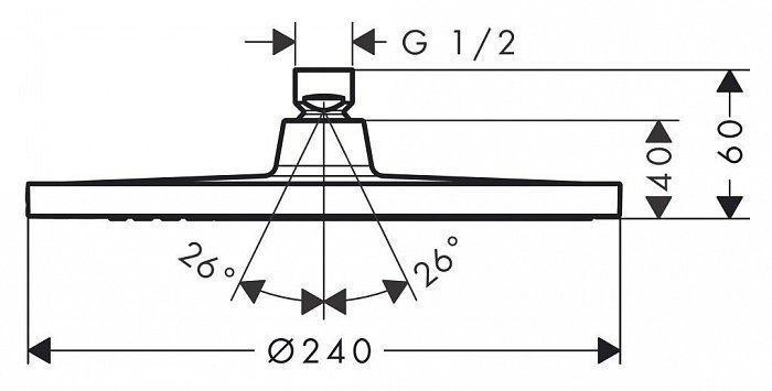 Верхний душ Hansgrohe Crometta S 240 1jet 26723000 - 2