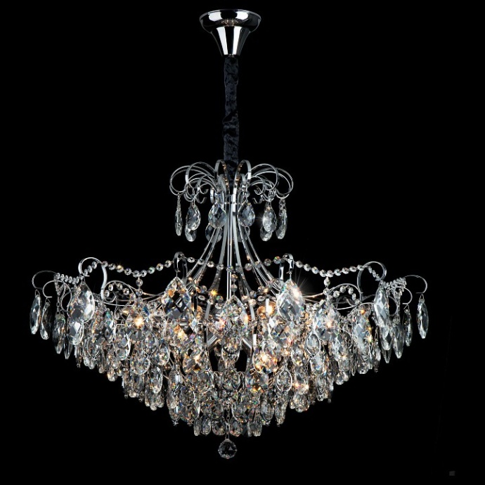 Подвесная люстра Eurosvet Crystal 10080/12 хром/прозрачный хрусталь Strotskis - 2