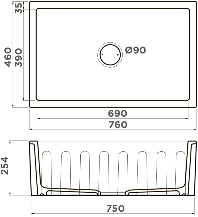 Мойка кухонная Omoikiri Mikura Natceramic/черный  4997075 - 1