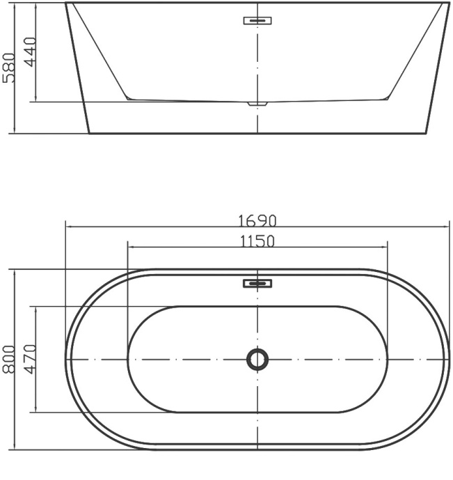Акриловая ванна Swedbe Vita 8800G - 2