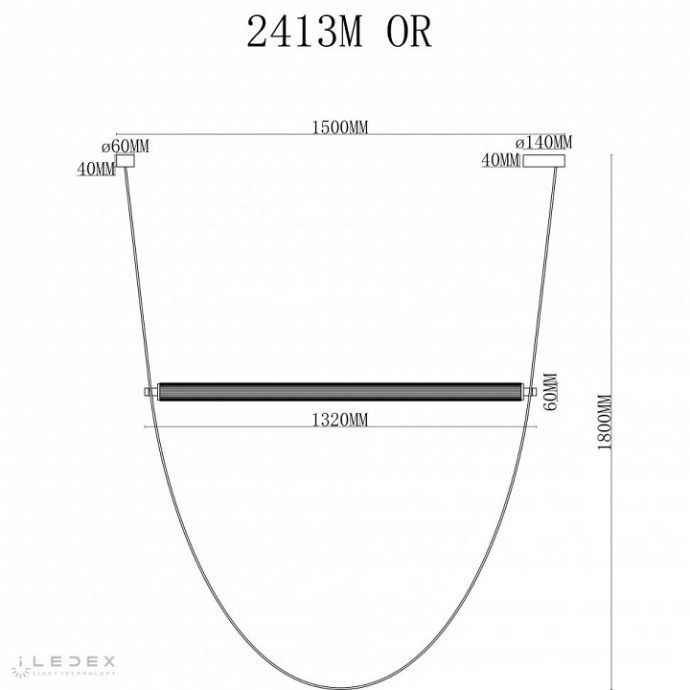 Подвесной светильник iLedex Rocks 2413M OR - 1