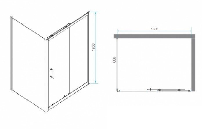 Душевой уголок RGW Passage PA-74 130x80 профиль хром стекло прозрачное 410874138-11 - 2