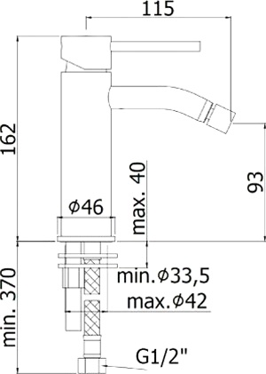 Смеситель Paffoni Light LIG131ST для биде, сталь - 1